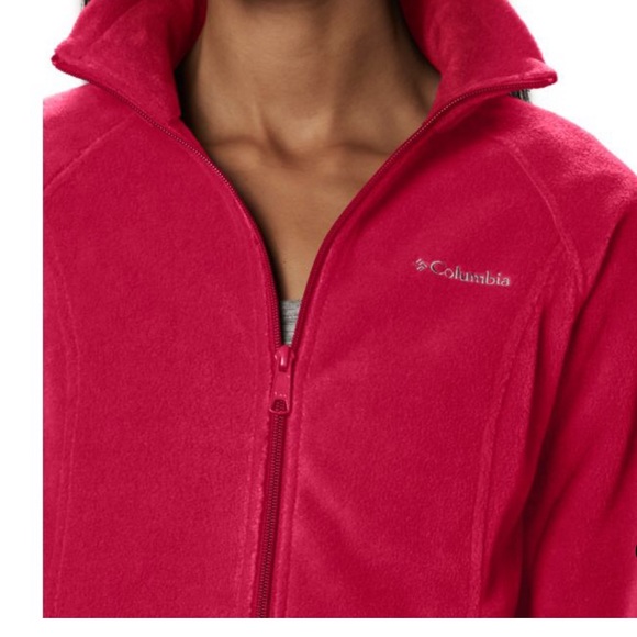 Columbia large child’s Fleece full zip jacket red - Picture 2 of 8
